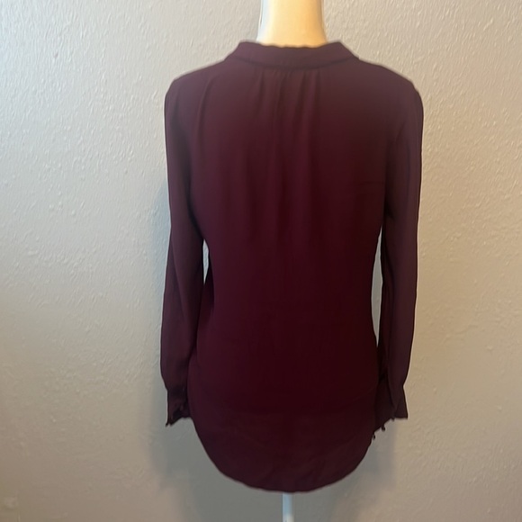 Urban Outfitters Kimchi Blue Maroon Long Sleeve Blouse Size S - Picture 3 of 7
